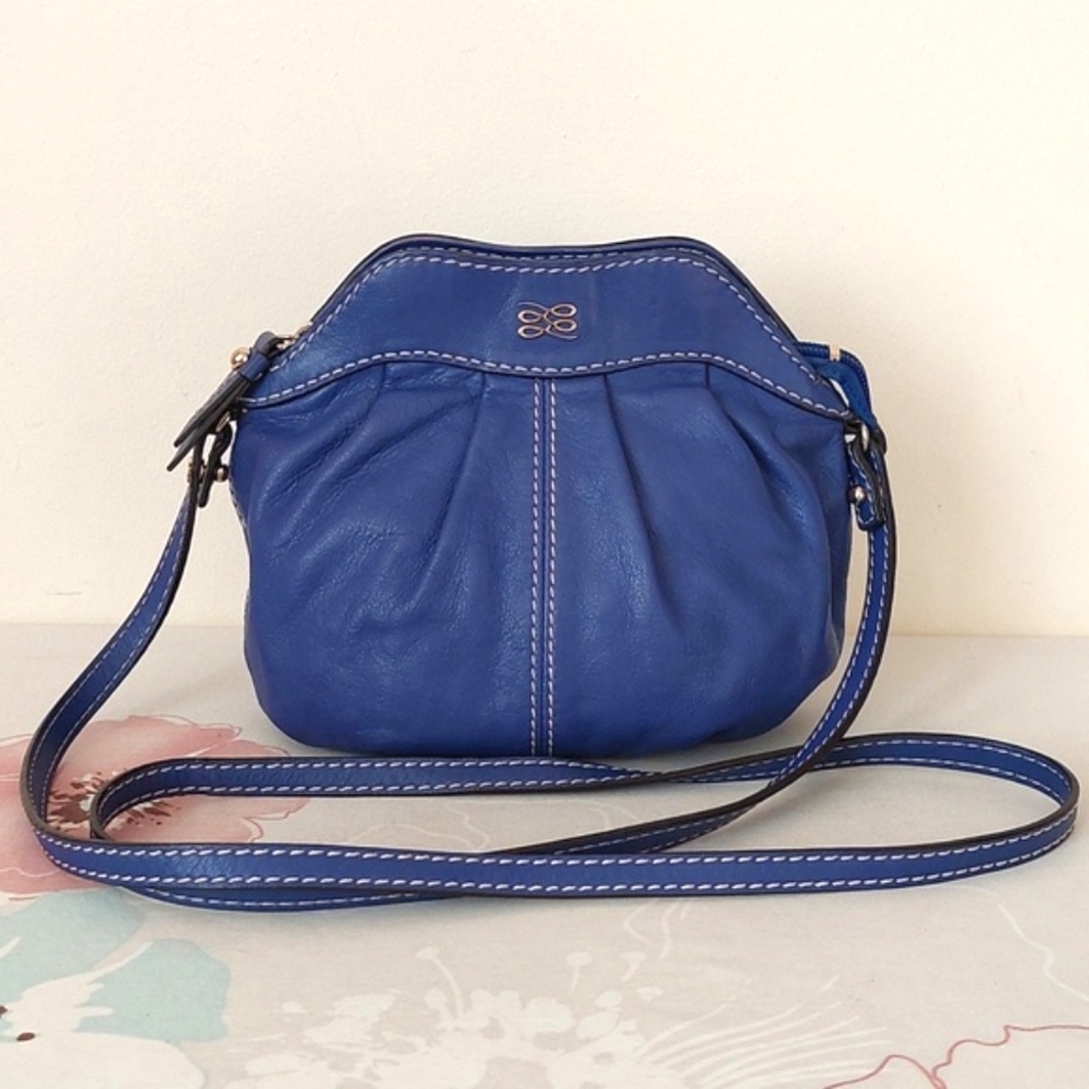 Lancel Small purplish blue Leather Crossbody Bag